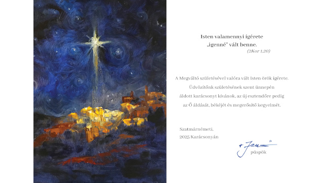 A püspök atya karácsonyi üzenete